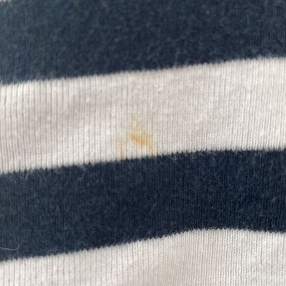 Blue/white striped 3/4 sleeve button down shirt by Rafaela women’s large - Picture 9 of 9